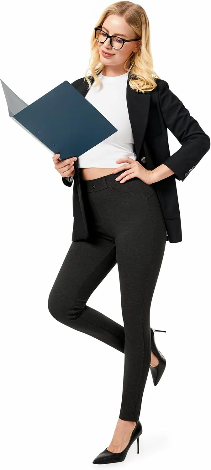 AFITNE Women's Yoga Dress Pants 2025 Spring Skinny Pull On Work Pants Stretchy Slim Fit Leg Office Casual Slacks