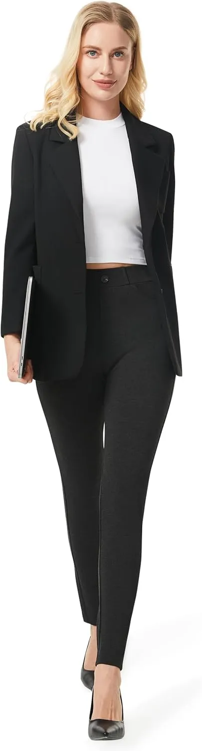 AFITNE Women's Yoga Dress Pants 2025 Spring Skinny Pull On Work Pants Stretchy Slim Fit Leg Office Casual Slacks