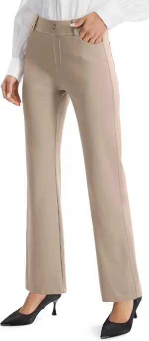 AFITNE Women's Yoga Dress Pants 2025 Spring Stretchy Work Slacks Straight Leg Business Office Casual Pants
