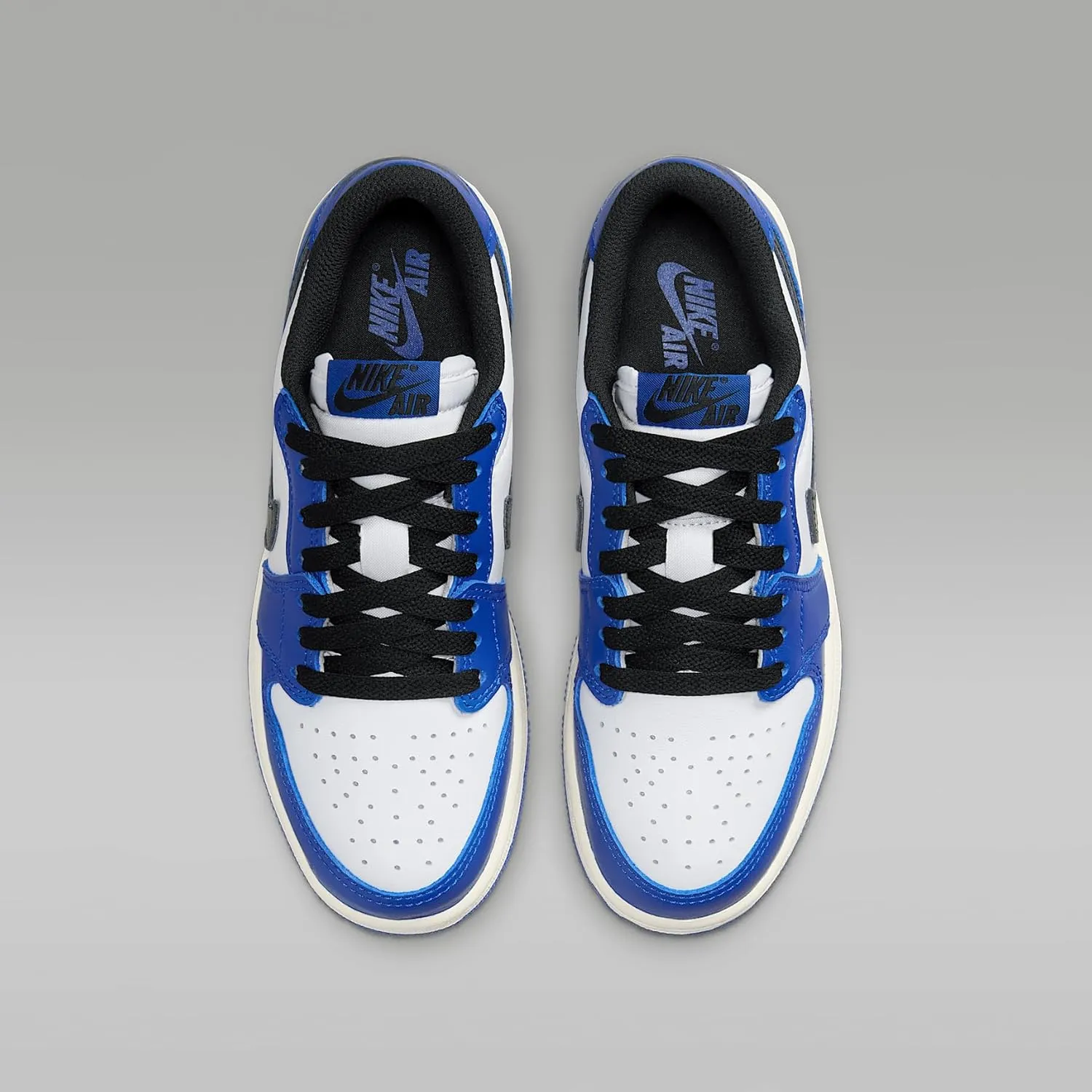 Air Jordan 1 Low OG Wolf Grey Big Kids' Shoes (CZ0858-140, White/Game Royal/Sail/Black)