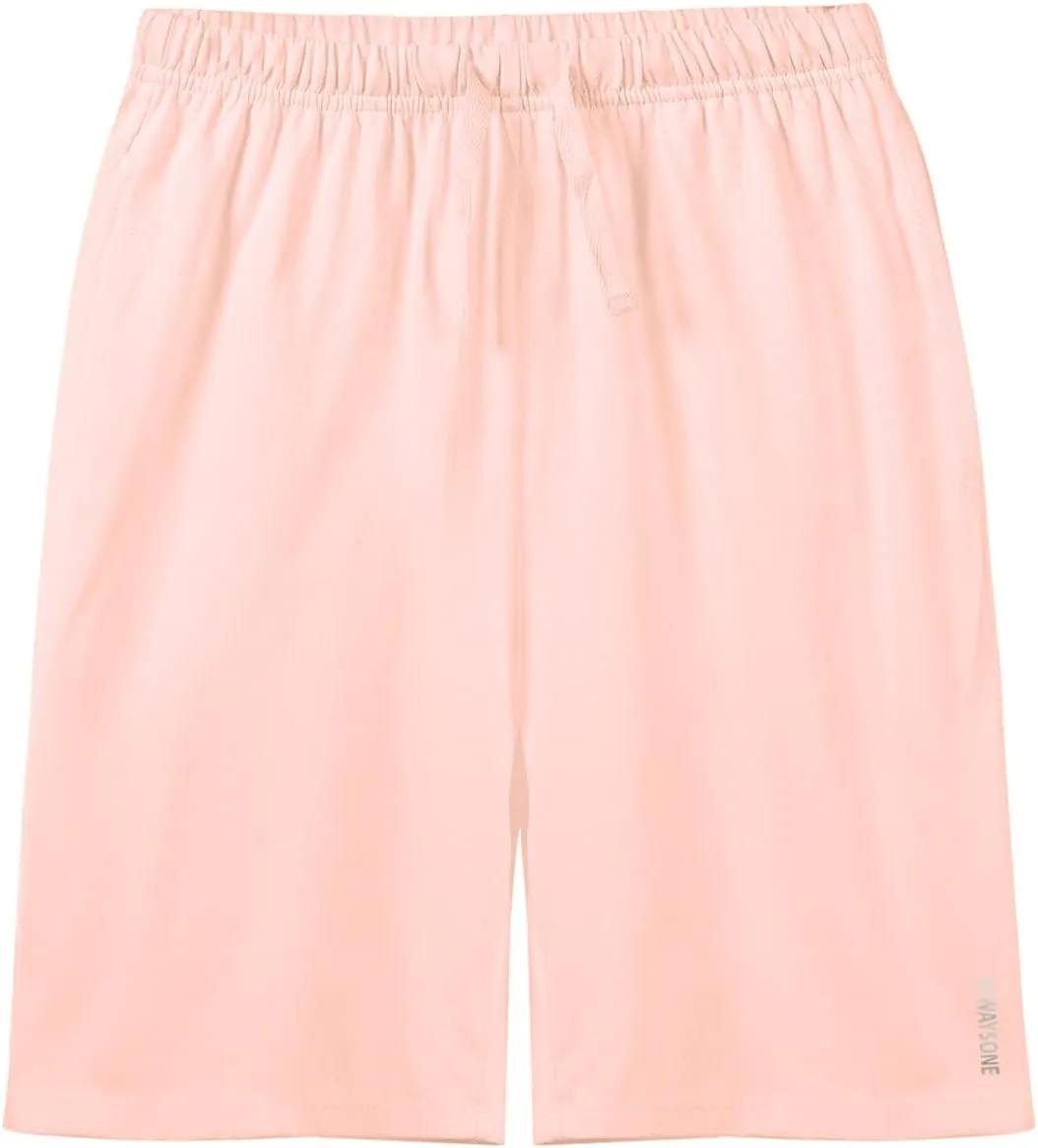 ALWAYSONE Kids Cotton Sweat Sport Shorts with Drawstring Soft Jersey Athletic Shorts for Boys and Girls 3-12 Years