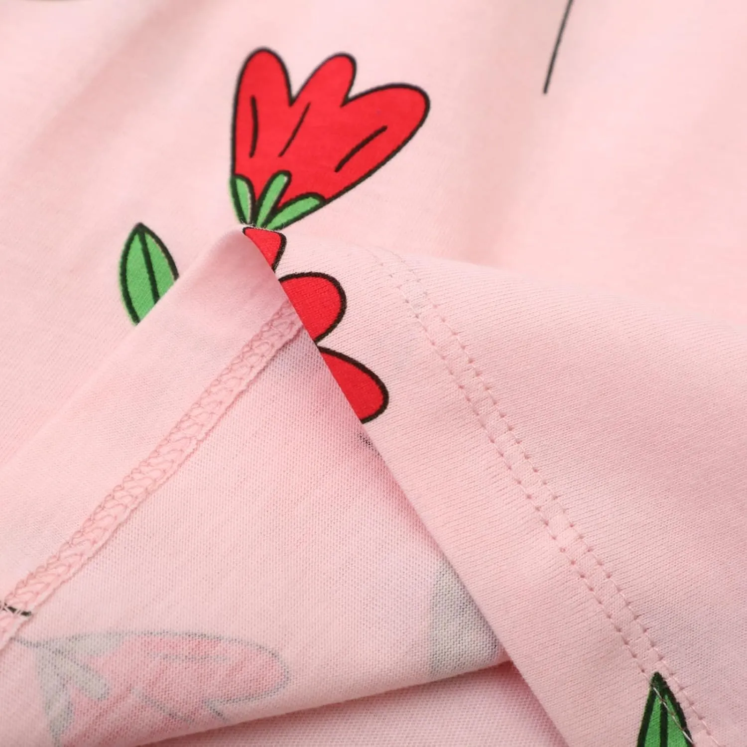 AMIYAN Toddler Girls Cotton Dress Short Sleeve Summer Sundress Casual Cartoon Print Dresses for Girls 2-6 Years