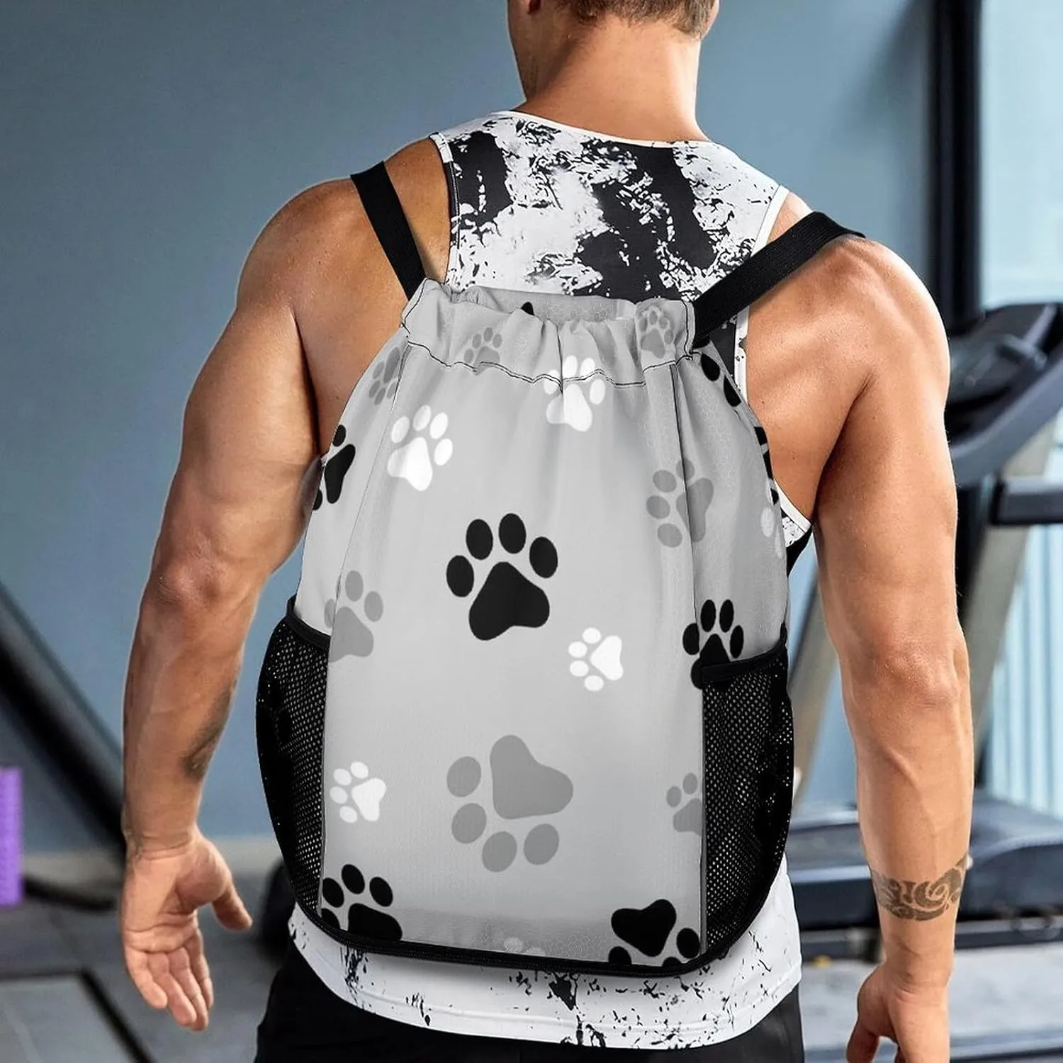 Animal Paw Prints Sports Bundle Pocket with Dry Wet Separation Unisex