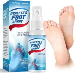 Athletes Foot Spray, Spray for Itchy-Sweating-Peeling-Blisters-Tinea Pedis, Feet Treatment with Natural Ingredients, 30ML