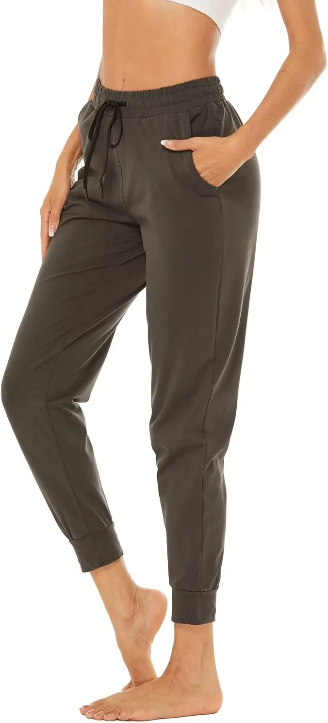 AvaCostume Women's Lightweight Cotton Sweatpants Yoga Joggers Lounge Casual Pants with Pockets