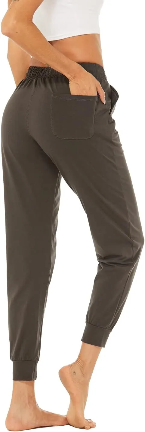 AvaCostume Women's Lightweight Cotton Sweatpants Yoga Joggers Lounge Casual Pants with Pockets