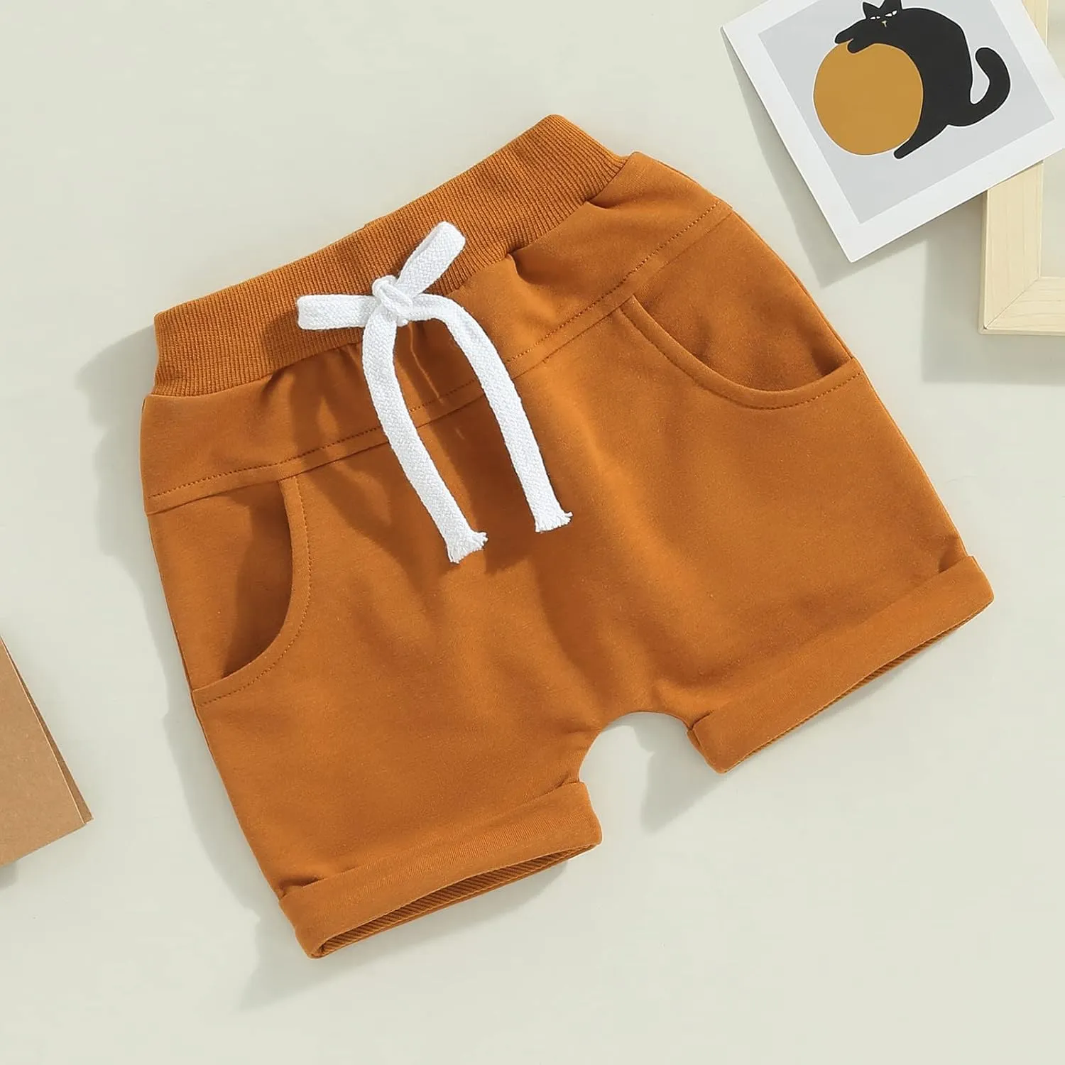 Baby Boys' Toddler 3-Pack Pull-on Jogger Shorts Knit Shorts Classic Fit Elastic Waist Shorts Kids Multipacks Pants