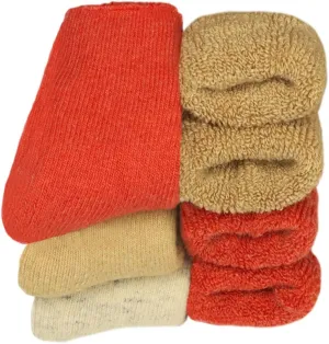 Baby Toddler Thick Wool Socks - Super Warm Soft Winter Solid Color Casual Crew Socks For Baby Girls Boys(Pack of 3)