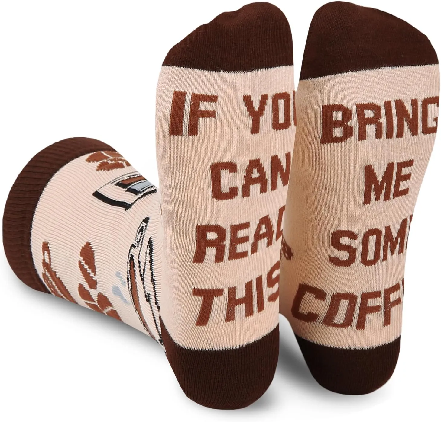 Benefeet Sox Mens Funny Crazy If You Can Read This Bring Me Taco Coffee Food Socks - Boys Novelty Saying