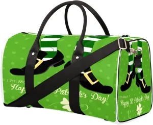 Christmas Green Dance Shoes Travel Duffel Bag, Foldable Sport Gym Tote Bag, Waterproof Weekender Overnight Bag with Shoulder Strap, Carry On Luggage Handbag for Men and Women