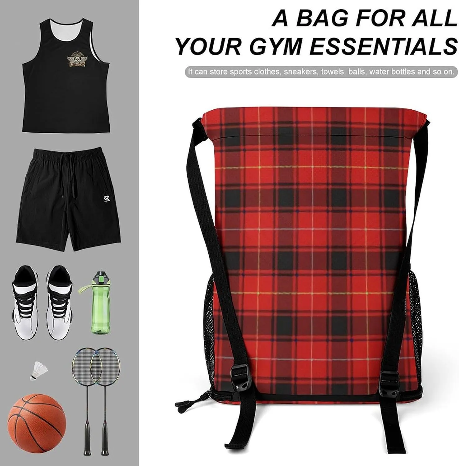 Clan MacIver Tartan Sports Bundle Pocket with Dry Wet Separation Unisex