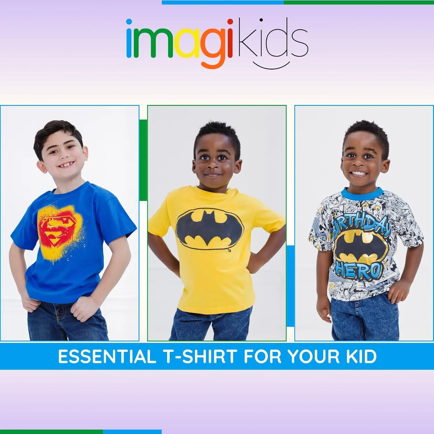 DC Comics T-Shirt Toddler to Big Kid Sizes (2T - 18-20)