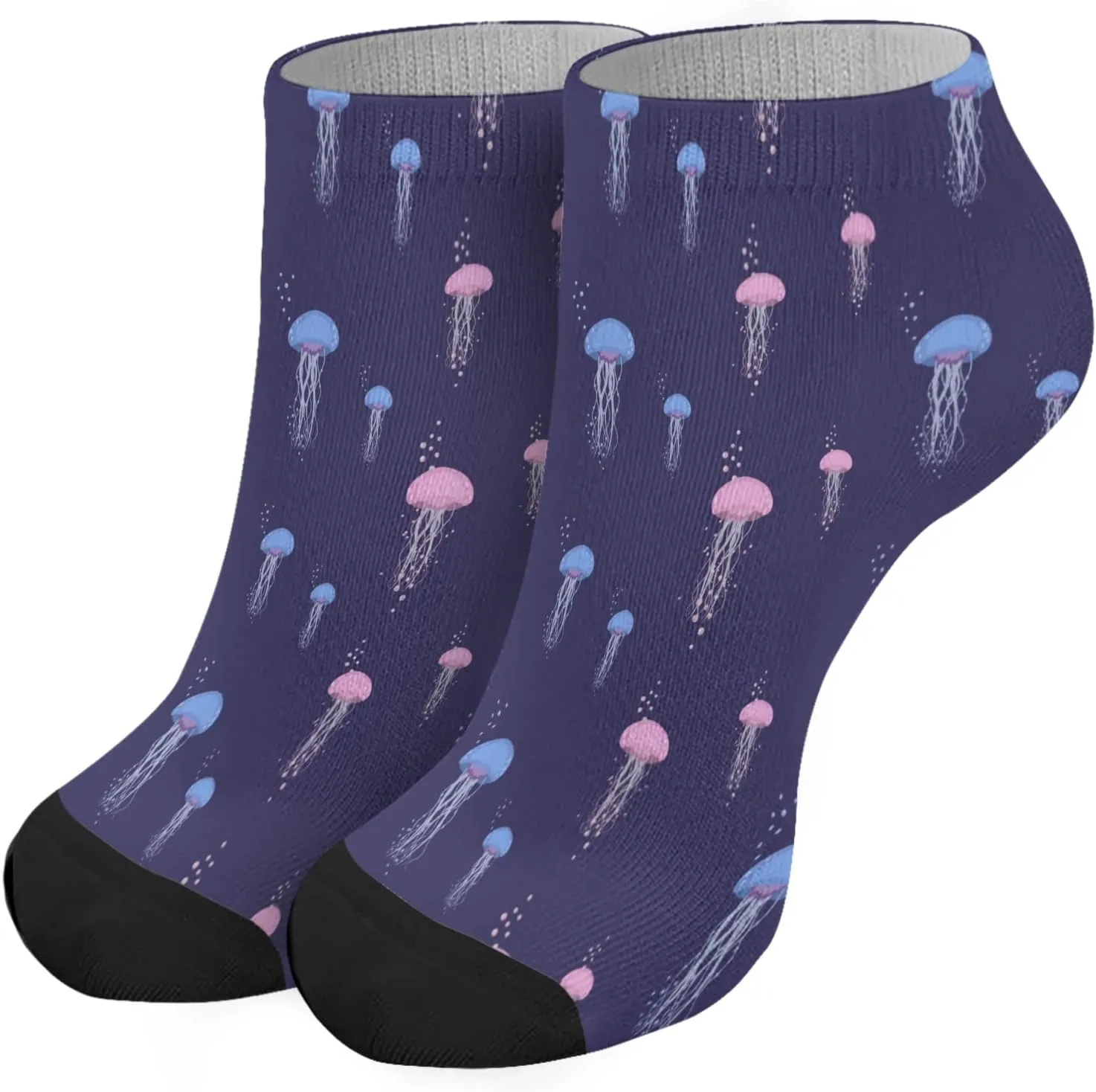 devor Athletic Socks Hidden Sock Mens No Show Sock Trendy jellyfish No Show Liner Sock for Women