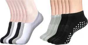 DIBAOLONG 12 packs Women's No Show Socks and Women's Yoga Socks