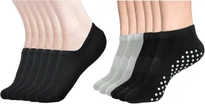 DIBAOLONG 12 packs Women's No Show Socks and Women's Yoga Socks