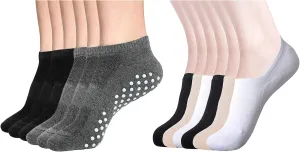 DIBAOLONG 12 packs Women's No Show Socks and Women's Yoga Socks