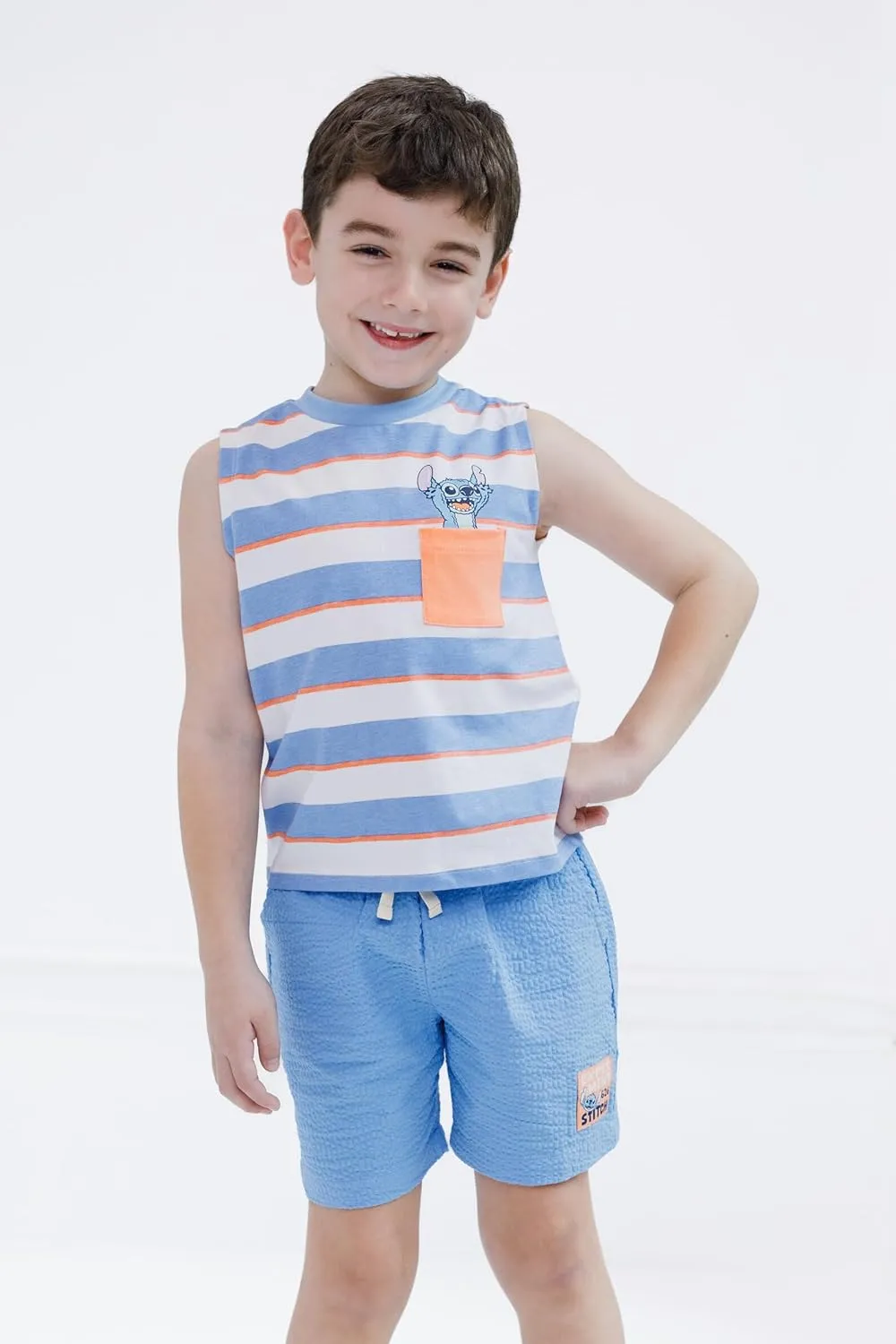 Disney Junior Tank Top and Shorts Outfit Set Infant to Big Kid Sizes (18 Months - 14-16)