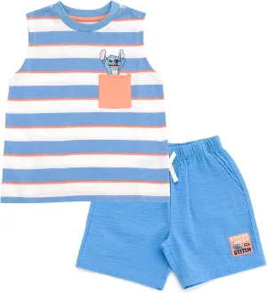 Disney Junior Tank Top and Shorts Outfit Set Infant to Big Kid Sizes (18 Months - 14-16)