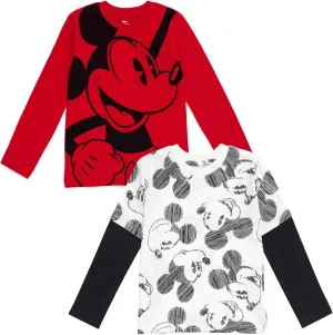 Disney Mickey Mouse 2 Pack T-Shirts Toddler to Big Kid