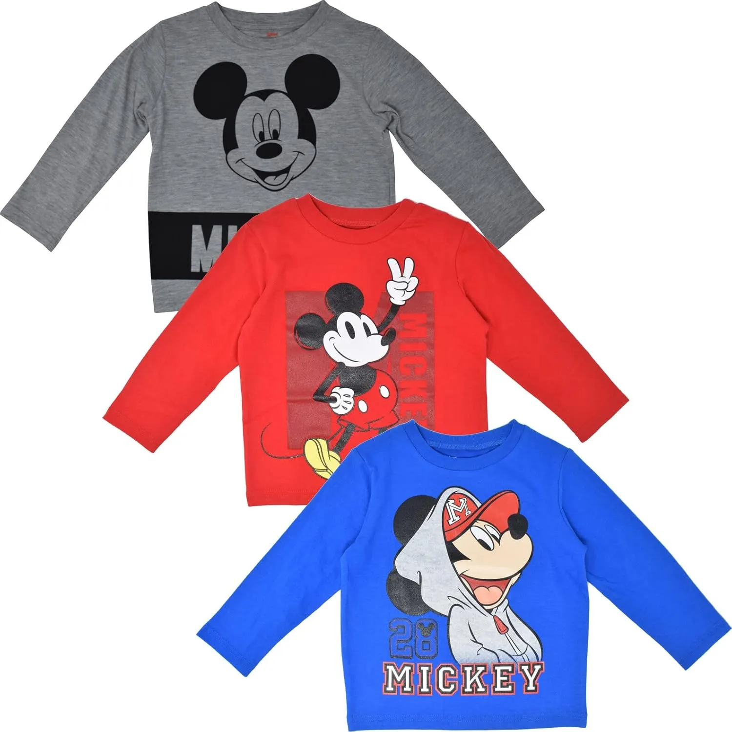 Disney Mickey Mouse 3 Pack T-Shirts Infant to Big Kid