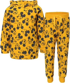 Disney Mickey Mouse Donald Duck Goofy Pluto French Terry Pullover Hoodie and Set Infant to Big Kid