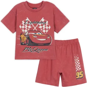 Disney Mickey Mouse Lion King Toy Story Cars French Terry T-Shirt & Shorts Set Infant to Big Kid Sizes (12 Months - 10-12)