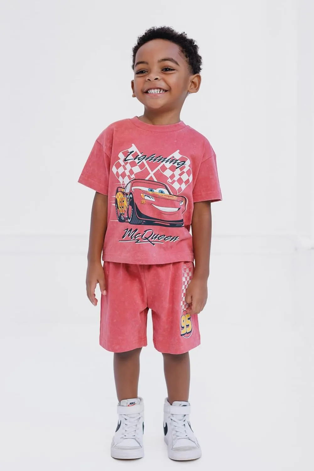 Disney Mickey Mouse Lion King Toy Story Cars French Terry T-Shirt & Shorts Set Infant to Big Kid Sizes (12 Months - 10-12)