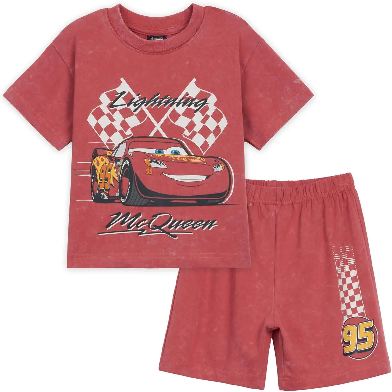 Disney Mickey Mouse Lion King Toy Story Cars French Terry T-Shirt & Shorts Set Infant to Big Kid Sizes (12 Months - 10-12)
