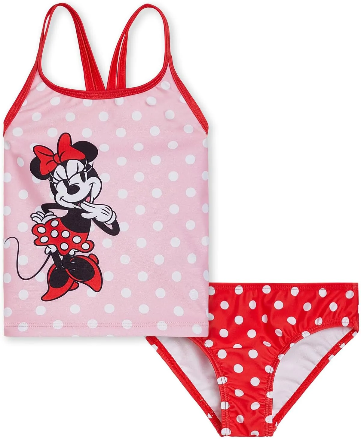 Disney Minnie Mouse Racerback Tankini Top and Bikini Bottom Swim Set Infant to Big Kid