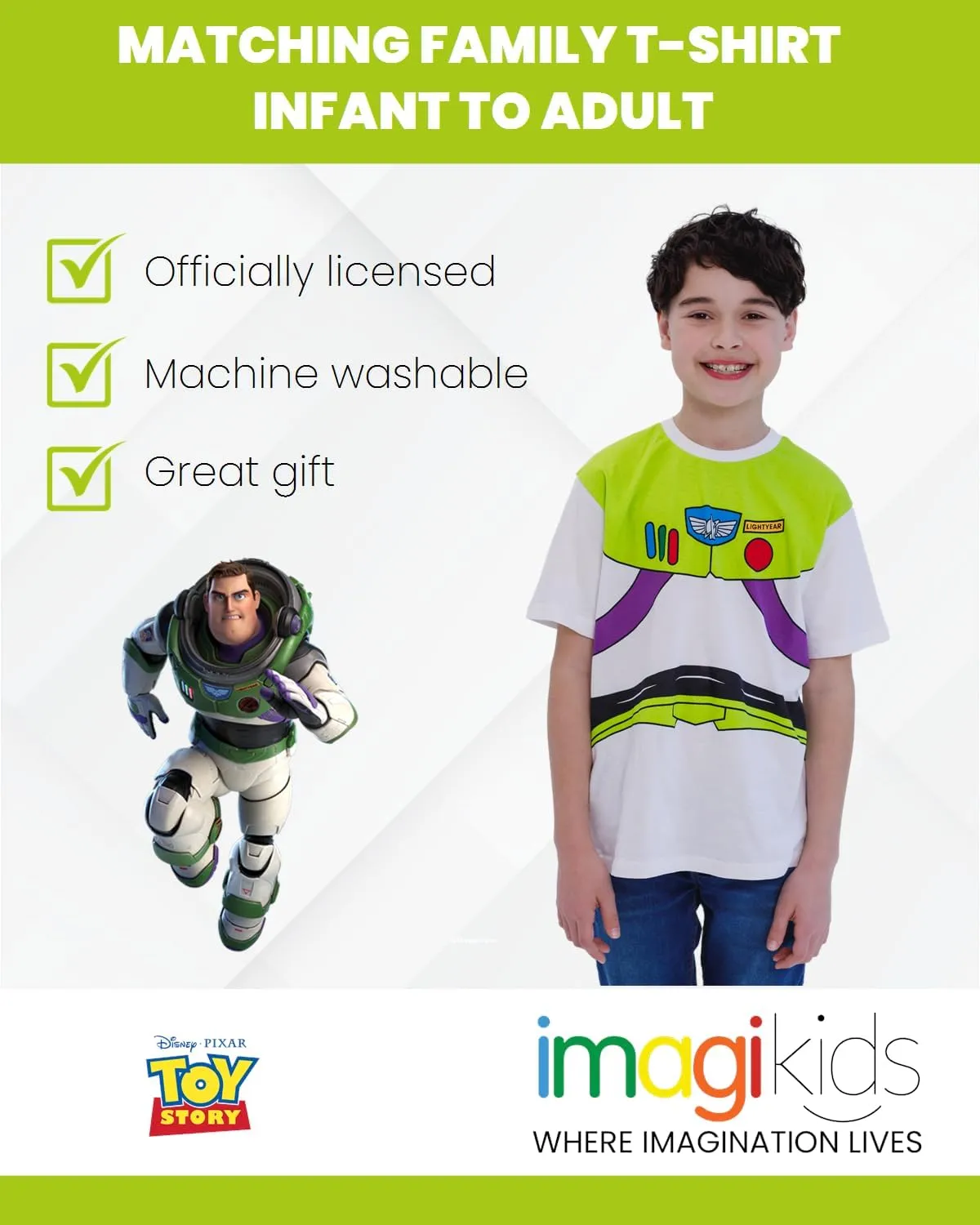 Disney Toy Story Matching Family Cosplay T-Shirt Infant to Adult Sizes (12 Months - 2XL)