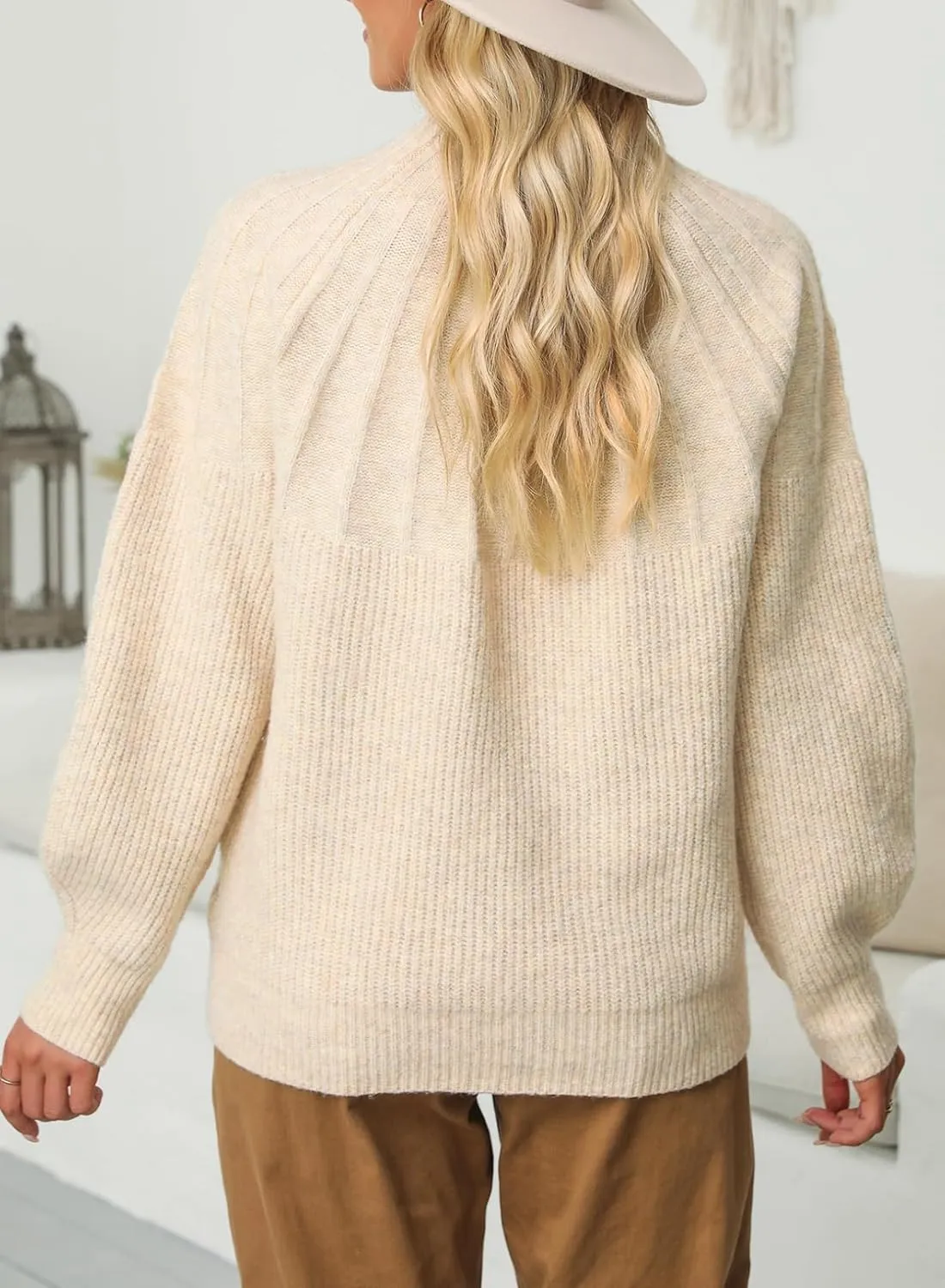 Dokotoo 2024 Winter Fall Turtleneck Sweater High Neck Long Sleeve Oversized Sweaters Pullover Outerwear
