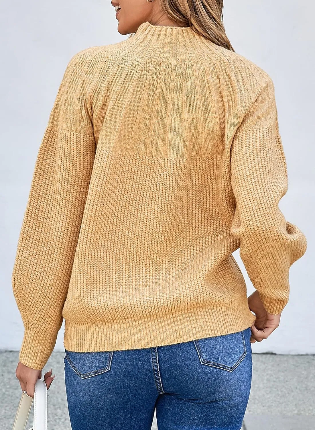 Dokotoo 2024 Winter Fall Turtleneck Sweater High Neck Long Sleeve Oversized Sweaters Pullover Outerwear