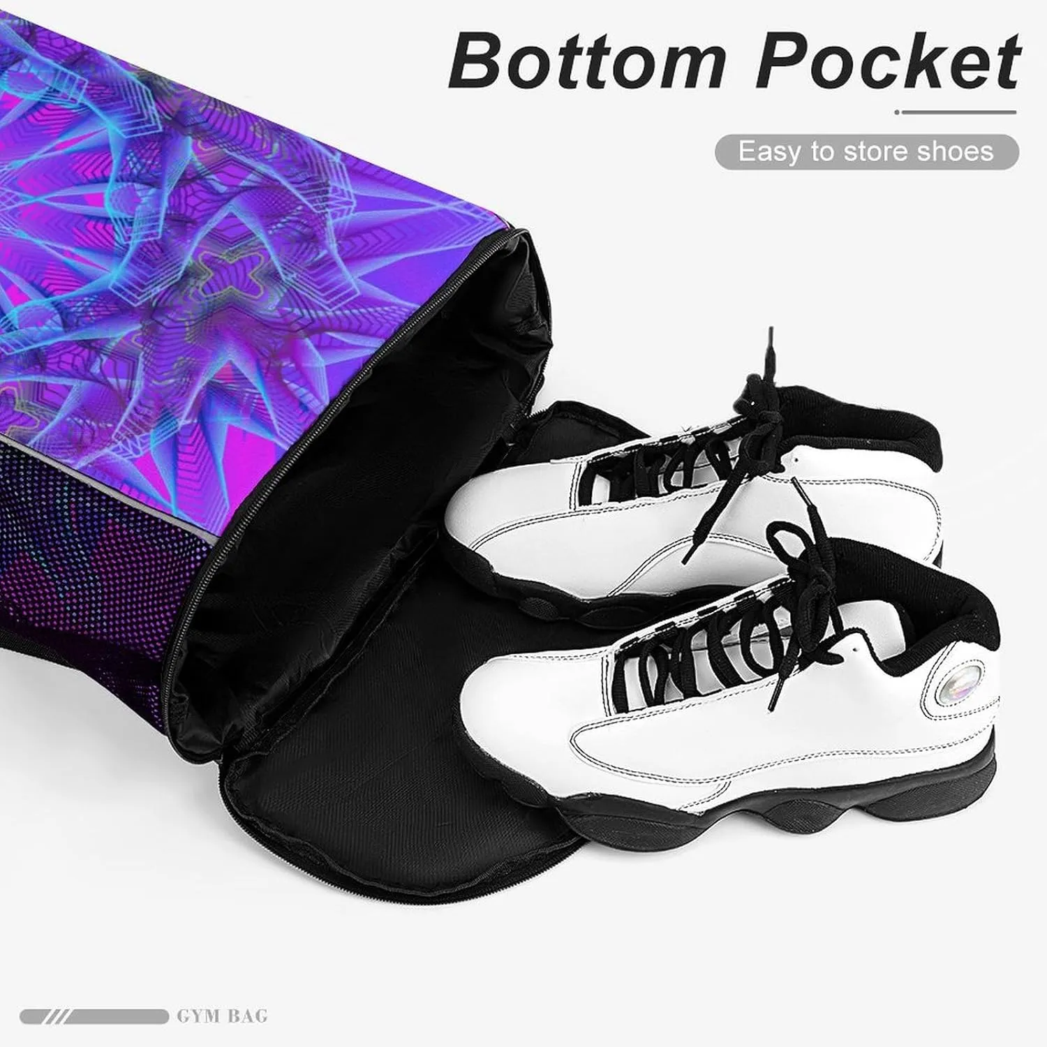 Drawstring Backpack Bag Sackpack Gym Bag Sport Beach Daypack Compatible with Framed Psychedelic Object for Men Women Cycling Hiking Team Training