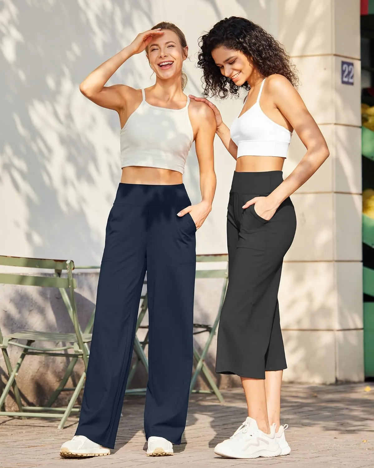 G4Free Yoga Pants Women Wide Leg Pants with Pockets High Waist Stretch Dress Casual Sweatpants Petite/Regular/Tall