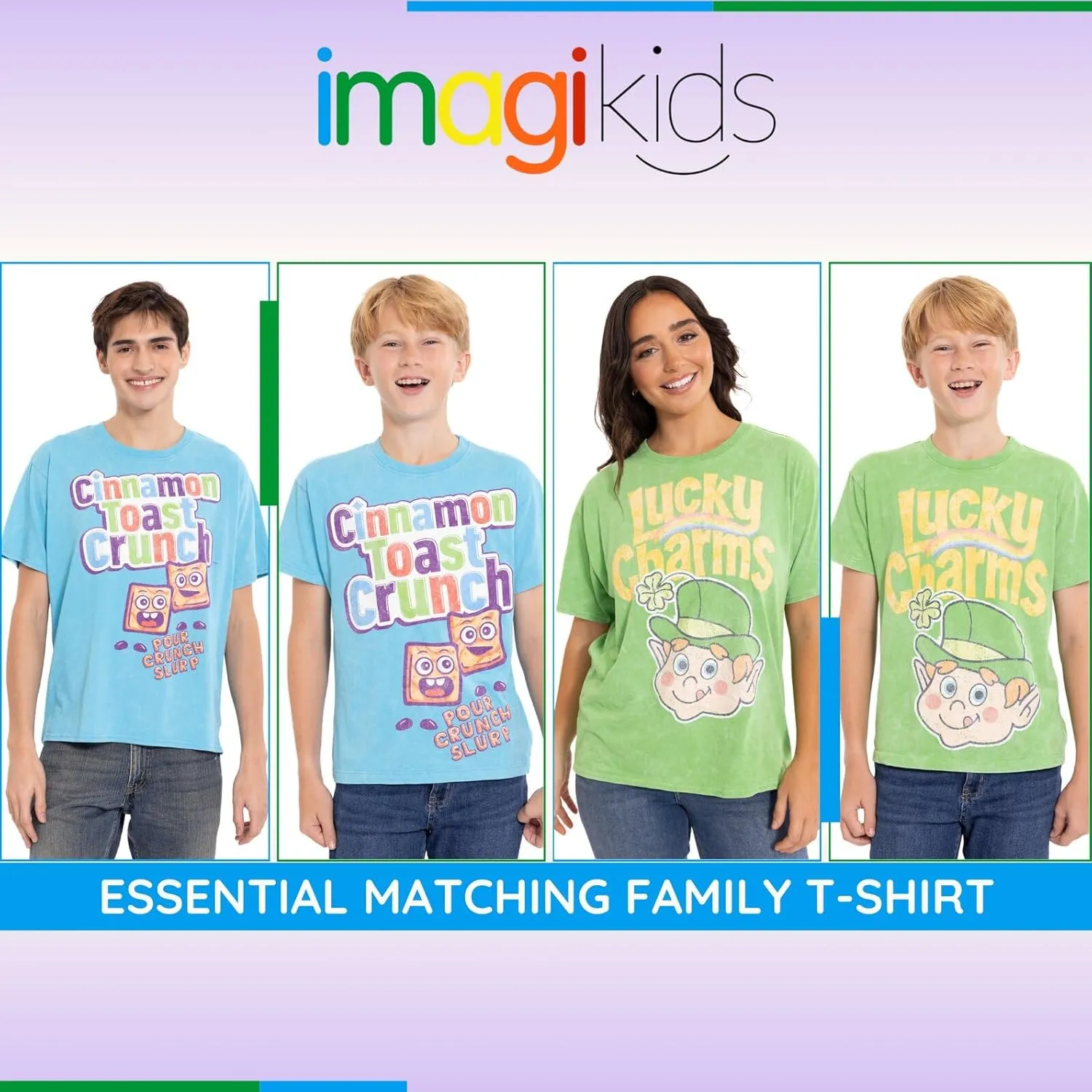 General Mills Retro Matching Family Drop Shoulder T-Shirt Toddler to Adult Sizes (2T - 2XL)
