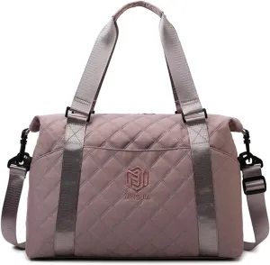 Gym Bag for Women,Sports Travel Duffel Bag, Weekender Overnight Bag with Wet Pocket and Shoes Compartment for Women, Travel,Workout,Gym, Yoga 1108 (Cameo Brown)