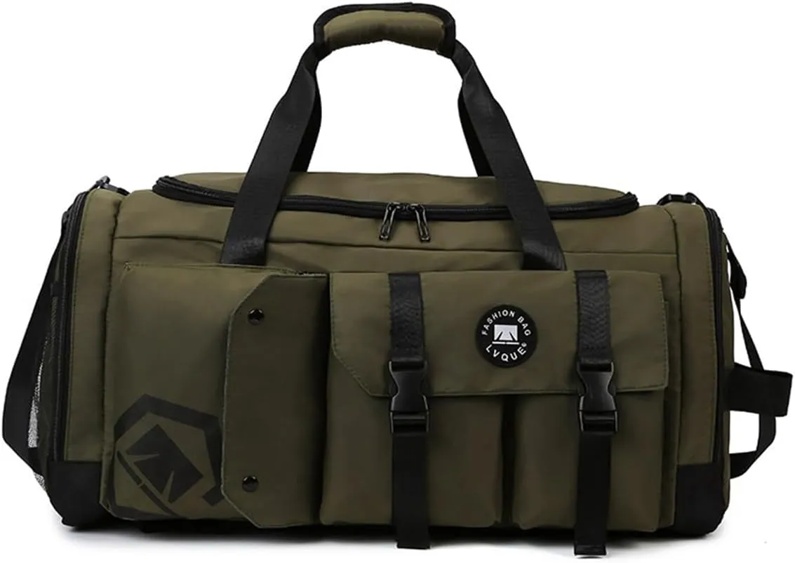 Gym Bag for Women,Sports Travel Duffel Bag, Weekender Overnight Bag with Wet Pocket and Shoes Compartment for Women, Travel,Workout,Gym, Yoga 625 (Army Green)