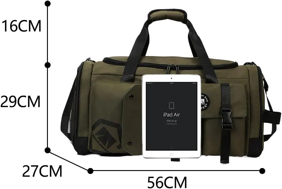 Gym Bag for Women,Sports Travel Duffel Bag, Weekender Overnight Bag with Wet Pocket and Shoes Compartment for Women, Travel,Workout,Gym, Yoga 625 (Army Green)