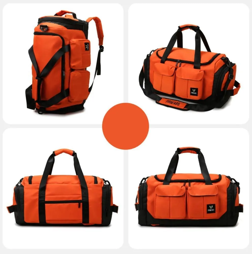 Gym Bag for Women,Sports Travel Duffel Bag, Weekender Overnight Bag with Wet Pocket and Shoes Compartment for Women, Travel,Workout,Gym, Yoga DBE-561 (Orange)