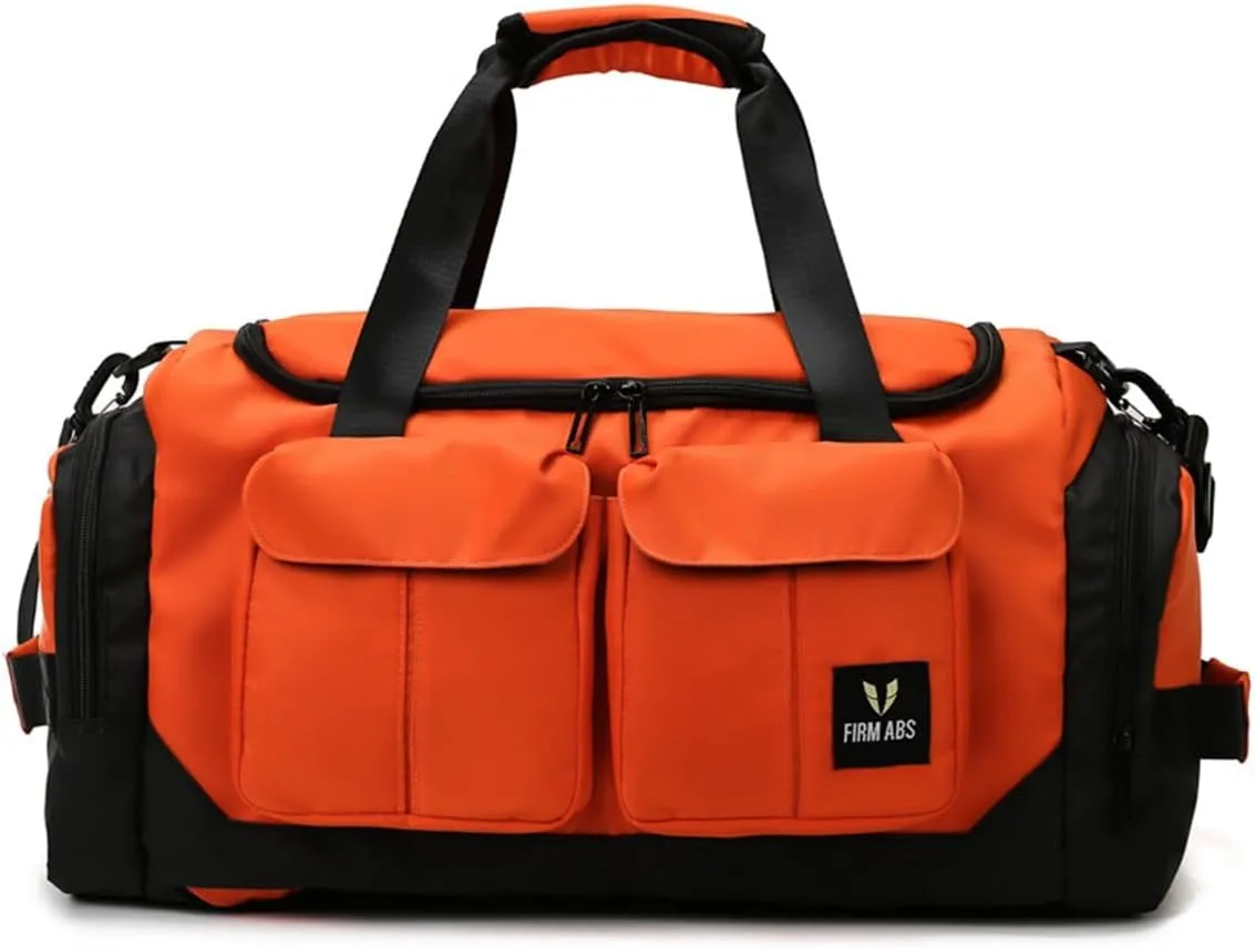 Gym Bag for Women,Sports Travel Duffel Bag, Weekender Overnight Bag with Wet Pocket and Shoes Compartment for Women, Travel,Workout,Gym, Yoga DBE-561 (Orange)