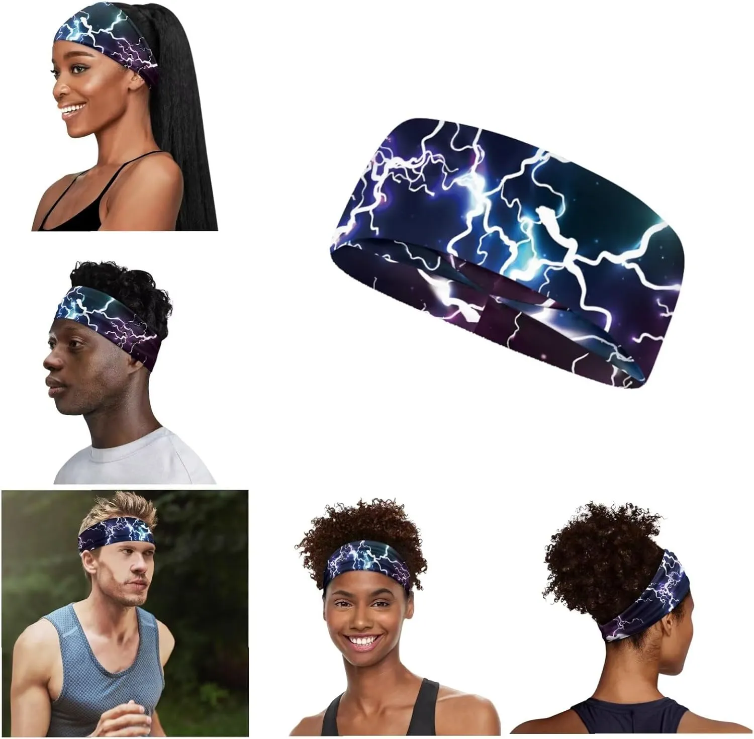 Gym Drawstring Backpack and Sports Headband Set Geometric Print, Sports Cinch String Sackpack with Shoes Compartment, Beach Pool Toy Bags,Balls Bag for Football Baseball Basketball