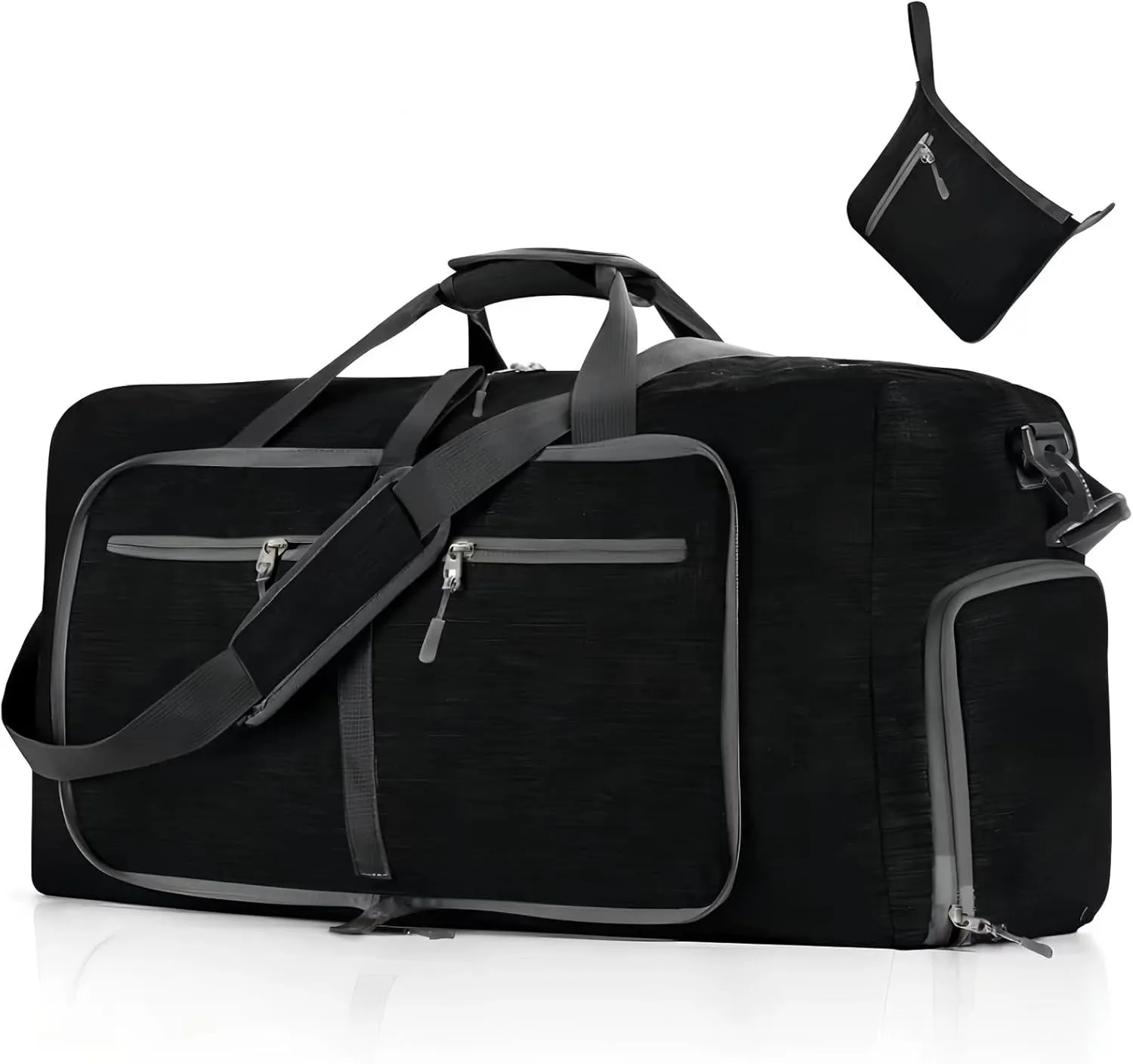 HXBER Gym Bag with Shoe Compartment Carry On Luggage Travel Bag Sports Bag Duffle Bag for Men and Women Foldable and Expandable