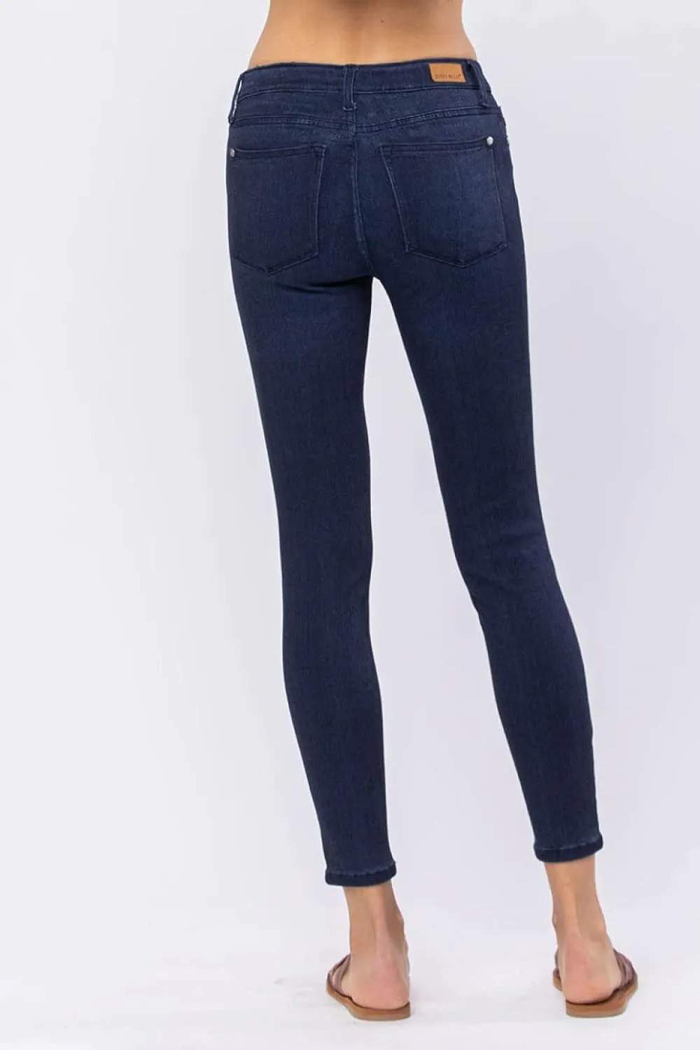 Judy Blue Women's Mid-Rise Skinny Jeans with 28.5" Inseam