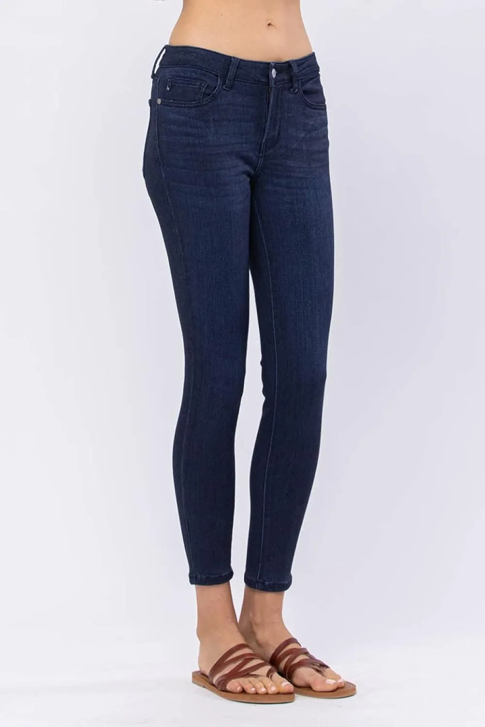 Judy Blue Women's Mid-Rise Skinny Jeans with 28.5" Inseam
