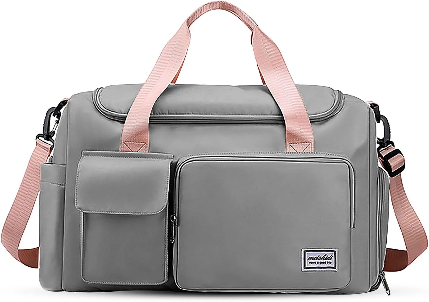 Large Capacity Sport Duffle Bag with Shoes Compartment Fitness Waterproof Travel Handbag Bag Portable Overnight Duffel Bags Hand Luggage Bag for Gym Travel Sport Vacation Weekend