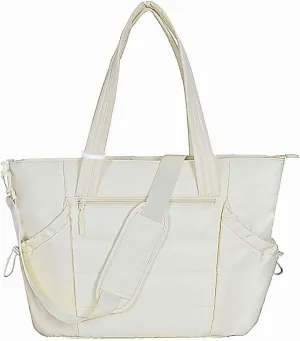 Large Tote Bag for Women Lightweight Puffer Tote Bag Quilted Shoulder Bag Handbag with Zipper for Travel, Work