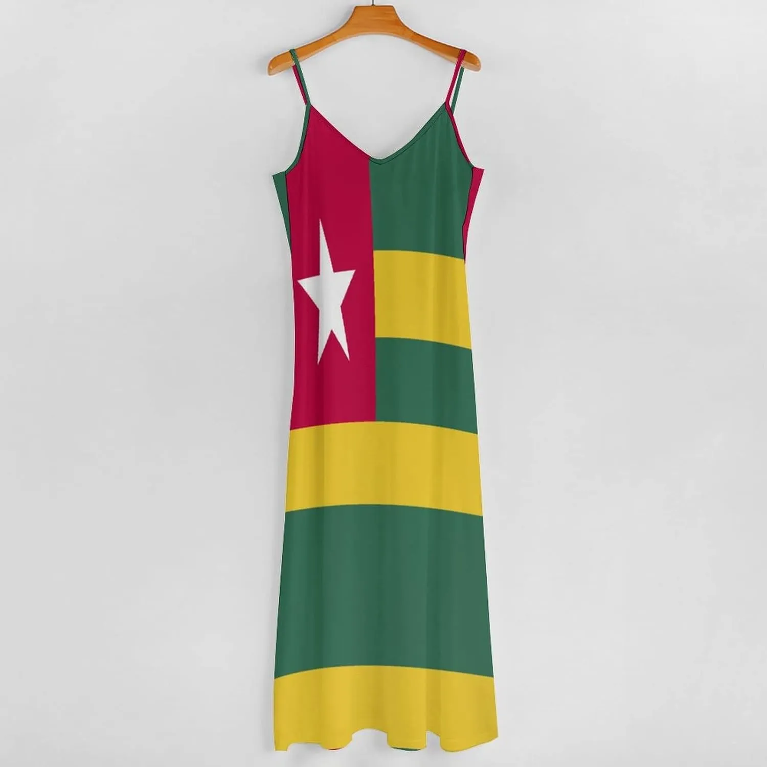 Long Dress Dress for Womens Summer Top Togo Flag Casual V Neck Shift Dress 3XL