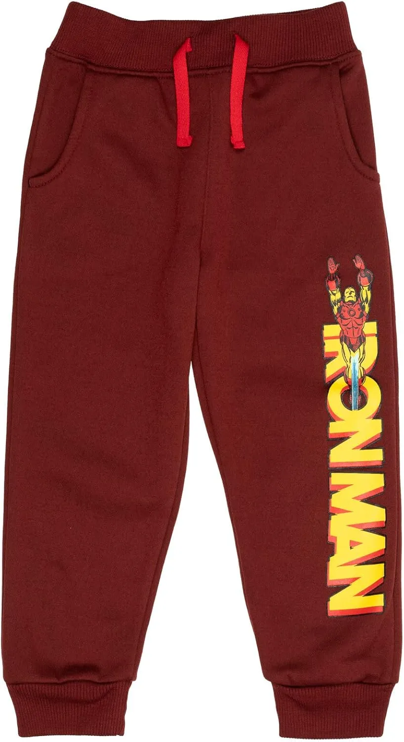 Marvel Avengers Fleece 3 Pack Jogger Pants Toddler to Big Kid Spider-Man Venom Iron Man Thor