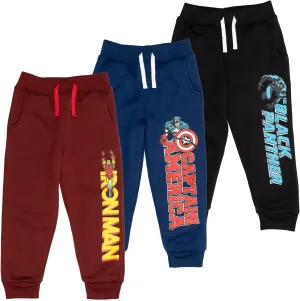 Marvel Avengers Fleece 3 Pack Jogger Pants Toddler to Big Kid Spider-Man Venom Iron Man Thor