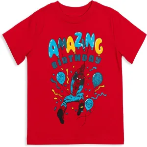 Marvel Avengers Spider-Man Captain America Hulk Birthday T-Shirt Toddler to Big Kid